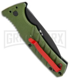 Boker Warhawk Strike Automatic Knife - Dagger -Grindworx Boker Plus Warhawk Strike Dagger Auto Green Black BHQ 113922 jr side large