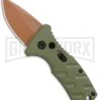 Boker Stubby Strike Automatic Knife - Desert Warrior -Grindworx Boker Stubby Strike CA Legal Auto OD Green Copper 01BO443NSOI BHQ 99649 jr large