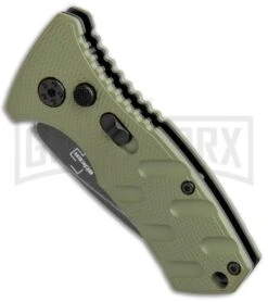 Grindworx -Grindworx Boker Stubby Strike CA Legal Auto OD Green Smokewash 01BO442NSOI BHQ 99648 jr spine large