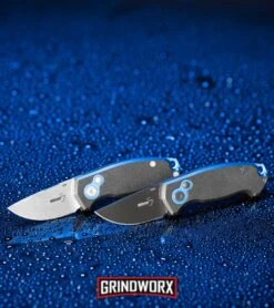 Boker Vox Kompakt CA Legal Automatic Knife - Drop Point Stonewash Plain -Grindworx Boker Vox Kompakt CA Legal Automatic Knife Black BHQ 95711 kp blue web large