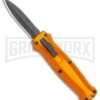 Coffin Blaster 2.0 Textured Orange DA/OTF Automatic 440 Knife (2" Black Satin)