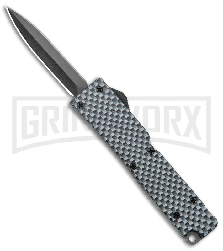 Firecracker Mini Sim. Carbon Fiber D/A OTF Automatic Knife - Black Dagger 3 Firecracker Mini Sim. Carbon Fiber D/A OTF Automatic Knife - Black Dagger