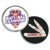 Frost Cutlery 2016 Clemson Champs Trapper White Pocket Knife -Grindworx Frost Cutlery 2016 Clemson Champs Trapper white BHQ 66708 er large