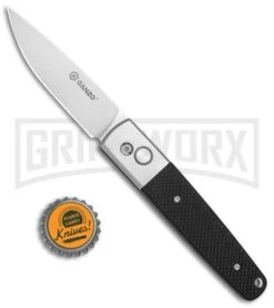 Ganzo Knives G7212-BK Black G-10 Automatic Knife - Flat Grind Stonewash -Grindworx Ganzo Knives G7212 Black G 10 Auto Flat Grind SW BP 24622 jr bottlecap large