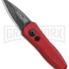 Kershaw Launch 4 Red Automatic Knife CA Legal - Damascus Plain -Grindworx Kershaw Launch 4 CA Legal Auto Red Damascus 7500RDDAM BHQ 91649 jr large