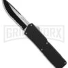Lightning Black D/A OTF Automatic Knife - Two-Tone Serr