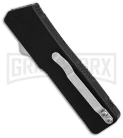 Lightning Black D/A OTF Automatic Knife - Two-Tone Serr -Grindworx Lightning Black DA OTF Auto TT Serr GX 31875 jr side large