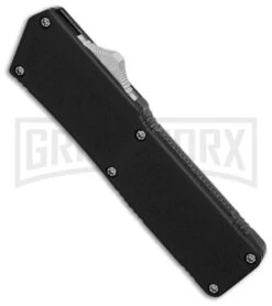Lightning Black D/A OTF Automatic Knife - Two-Tone Serr -Grindworx Lightning Black DA OTF Auto TT Serr GX 31875 jr spine large