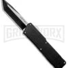 Lightning Black D/A OTF Automatic Knife - Tanto Two Tone