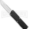 Lightning Elite Black D/A OTF Automatic Knife - Tanto Satin Plain