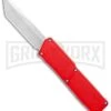Lightning Red D/A OTF Automatic Knife - Tanto Satin