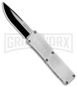 Lightning White D/A OTF Automatic Knife - Two-Tone Plain