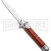 Milano 8.5" Lever Lock Automatic Knife Rosewood - Bayonet Satin -Grindworx Milano 8.5 Lever Lock Automatic Knife Rosewood Bayonet Satin GX 33707 ns large