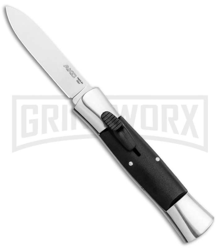 AKC 007 Concord Black OTF Automatic Knife Gray/Black - Spear Point Satin 3 AKC 007 Concord Black OTF Automatic Knife Gray/Black - Spear Point Satin