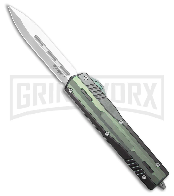 No Limit Night Stalker II Green D/E OTF Automatic Knife - Satin Plain M390 3 No Limit Night Stalker II Green D/E OTF Automatic Knife - Satin Plain M390
