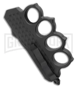 OTF Automatic Knuckle Knife - Dagger Full Serr Two-Tone -Grindworx OTF Automatic Knuckle Knife Dagger Full Serr Two Tone GX 36489 LS Side large