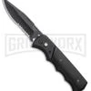 Super Knife Dingo Black Wood Automatic Knife - Black Serr