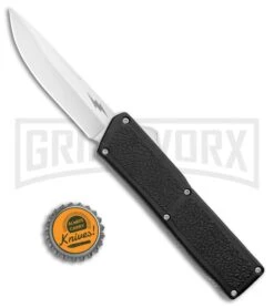 Thunder Black D/A OTF Automatic Knife - Satin Plain -Grindworx Thunder Black DA OTF Auto Satin GX 34185 jr bottlecap large