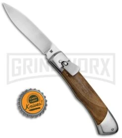 Zlatoust Russian Lever Lock Automatic Knife - Satin Plain -Grindworx Zlatoust Russian LL BP 19971 jr bottlecap large