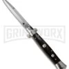 AGA Campolin 10" Brazilian Horn Picklock Stiletto Automatic Knife -Bayonet -Grindworx aga brazil horn picklock large