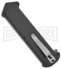 Gray Arrow OTF Joker Automatic Knife Cupid Clone - Bead Blast Serr 5 Gray Arrow OTF Joker Automatic Knife Cupid Clone - Bead Blast Serr -Grindworx arrow otf automatic knife gray back large