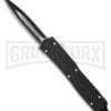 Tread Black D/A OTF Automatic Knife - Dagger Black Plain