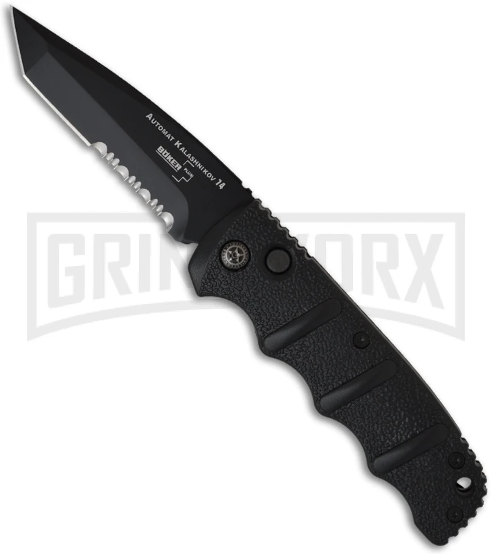 Boker Black Kalashnikov Automatic Knife - Black Serr Tanto 3 Boker Black Kalashnikov Automatic Knife - Black Serr Tanto