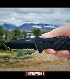 Boker Plus Strike Automatic Knife - Tanto Black Serrated 14 Boker Plus Strike Automatic Knife - Tanto Black Serrated -Grindworx boker plus strike auto BHQ 32038 dl 2 large 2