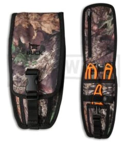Buck Knives PakLite FieldMaster Knife Set With Mossy Oak Sheath - Orange -Grindworx buck paklite field master orange mossy oak 0141orsvp1 BHQ 35338 er sheath large