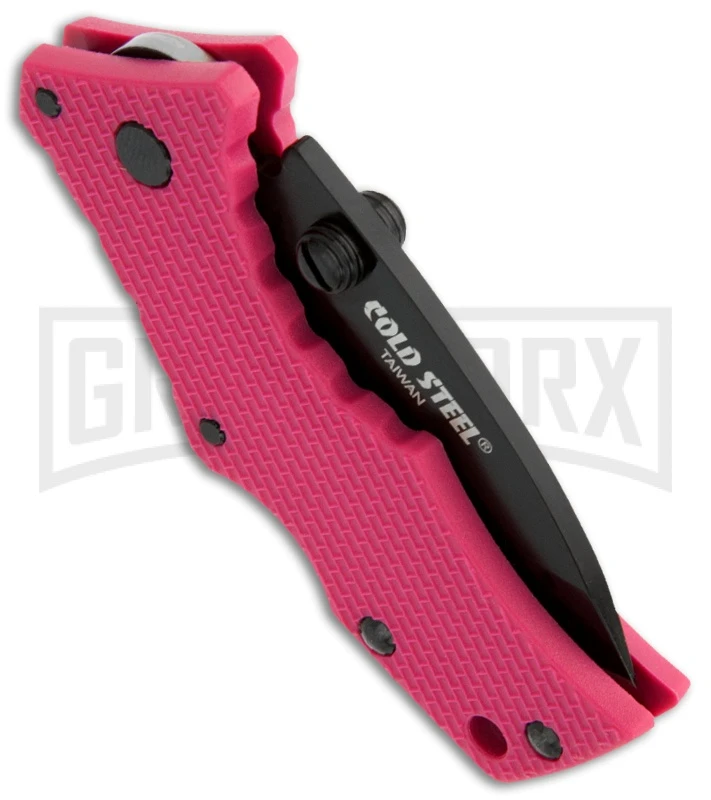Cold Steel Micro Recon 1 Tanto Pink Folding Knife - Black Plain 4 Cold Steel Micro Recon 1 Tanto Pink Folding Knife - Black Plain - Image 2