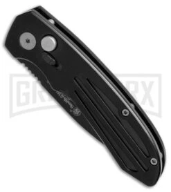 Smith & Wesson Extreme Ops SW50BS Black Automatic Knife - Black Serr 7 Smith & Wesson Extreme Ops SW50BS Black Automatic Knife - Black Serr -Grindworx smithwesson extreme ops dp black serr BHQ 1776 er spine large